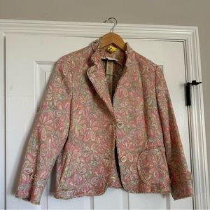 Women’s Like New Akris Punto Jacquard Floral Jacket Size: 10 PERFECT for Spring!